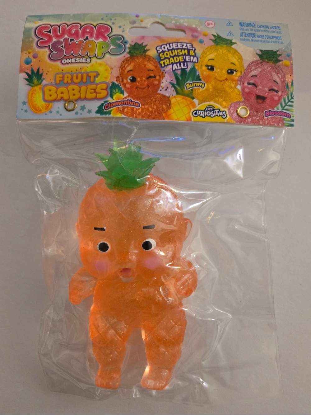 Sugar swaps Fruit Babies Pineapple Squeeze Toy - Orange